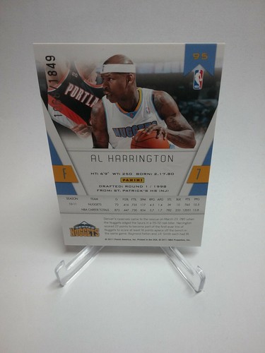 Al Harrington Nuggets 2010-11 certificado Panini totalmente certificado/1849 - Imagen 3 de 3