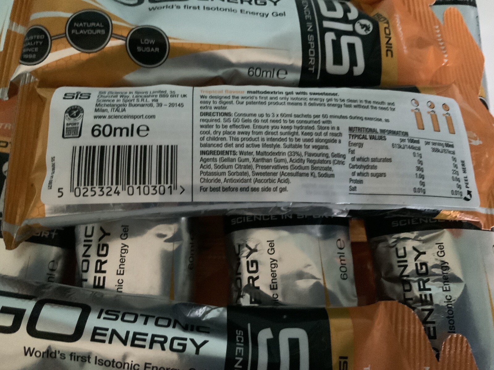 Lot De 20 Gels Énergétiques Électrolytes Endurance Sport Musculation eBay