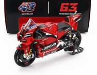 Modell Statisches Motorrad Ducati Desmosedici Motogp GP22 #63 Bagnaia 2022 1/18
