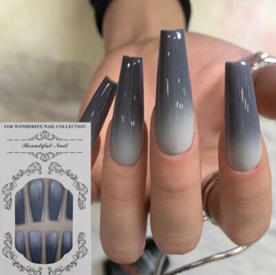 prom nails for grey dress Polar