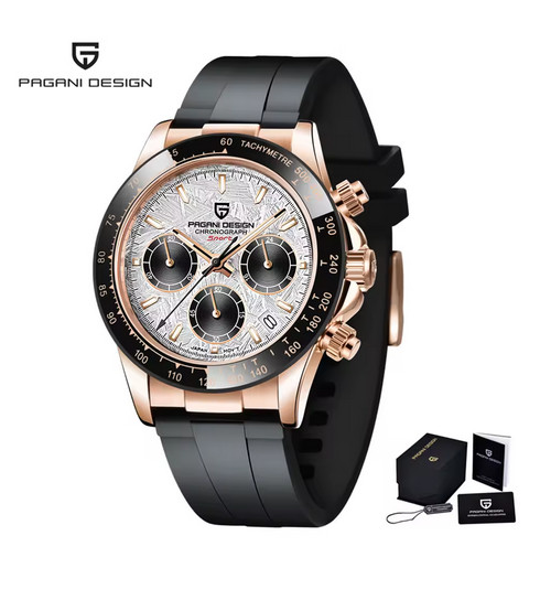 Montre quartz homme PAGANI UCO or blanc pour costume et soirée