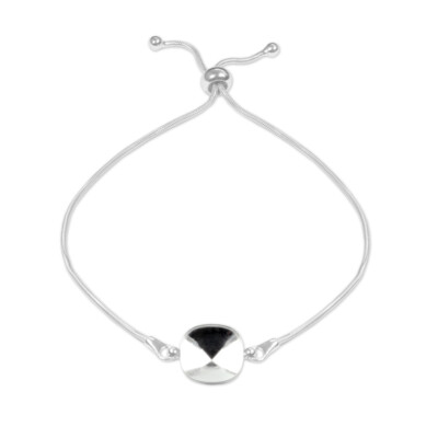 Sterling Silver Adjustable Bracelet Blank for Gluing Square Shape Fancy Crystals