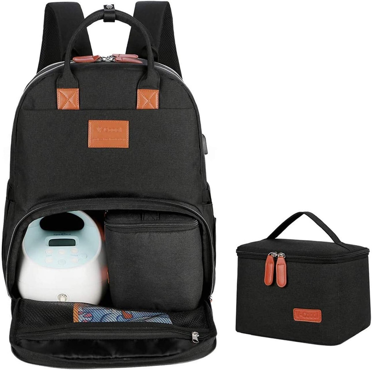 backpack canvas leather Heritage Waxed Steamer No. 2 UPPAbaby Changing Backpack - __color_fr:NOIR this canvas rucksack is Color:Deep Sea Teal