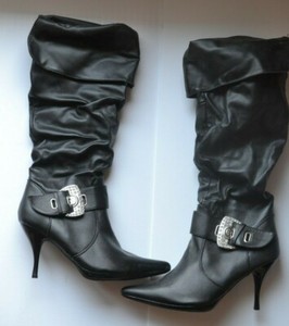 womens black knee high boots size 9