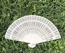 White Sandalwood fan for Wedding Favor