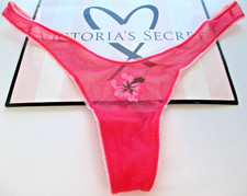VICTORIA'S SECRET PINK Wink High Leg Thong Panty S M L XL Mesh NWT Hibiscus VS