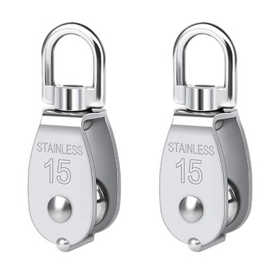 Pulley 304 Stainless Steel Single Pulley Block M15 Small Heavy Duty Swivel Be