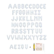 58 PCS Letter Balloons Alphabet Letters 2 Sets A- Z  1 Sets AEIOU 16 - Inch ...