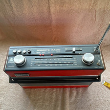 Roberts R800 AM/FM Portable Radio Telescopic Aerial Headphone Jack Red/Black