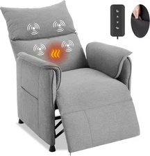 Power Lift Recliner Chair for Elderly,Electric Massage Sofa w Remote&Side Pocket