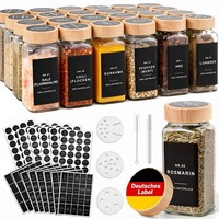 36 StüCk GewüRzgläSer 120Ml Mit Aus Holzmaserung Deckel GewüRz Organizer KüChe
