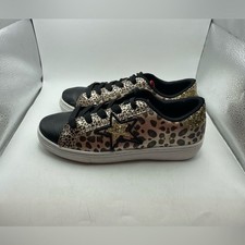 Skechers Goldie Remix girls leopard sneakers size 4