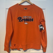 NEW NFL Youth/Kids Lg Denver Broncos Fleece Crew Neck Sweatshirt Girls 14/16