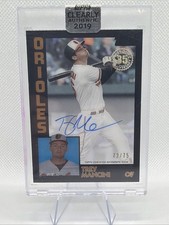2019 Topps Clearly Authentic 1984 Design Black /75 Trey Mancini #TBA-TM Auto