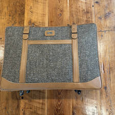 Vintage Amelia Earhart 2pc Luggage Set Tweed Suitcase MCM Large & Medium