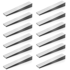 12 Pcs Flange Wedge 1/2" x 3/4" x 4" Stainless 10 cm x 5 x 0.2 cm, Silver