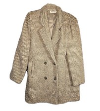 Forecaster Of Boston Gray Wool Blend Double Breasted Blazer Coat Size 13/14 VTG