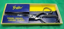 Vintage Griffon Cutlery Sewing Fabric Pinking Shears Scissors Made in Japan 8"