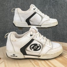 Heelys Shoes Mens Youth 5 Roller Wheeled Sneakers White Black Low Top 9167