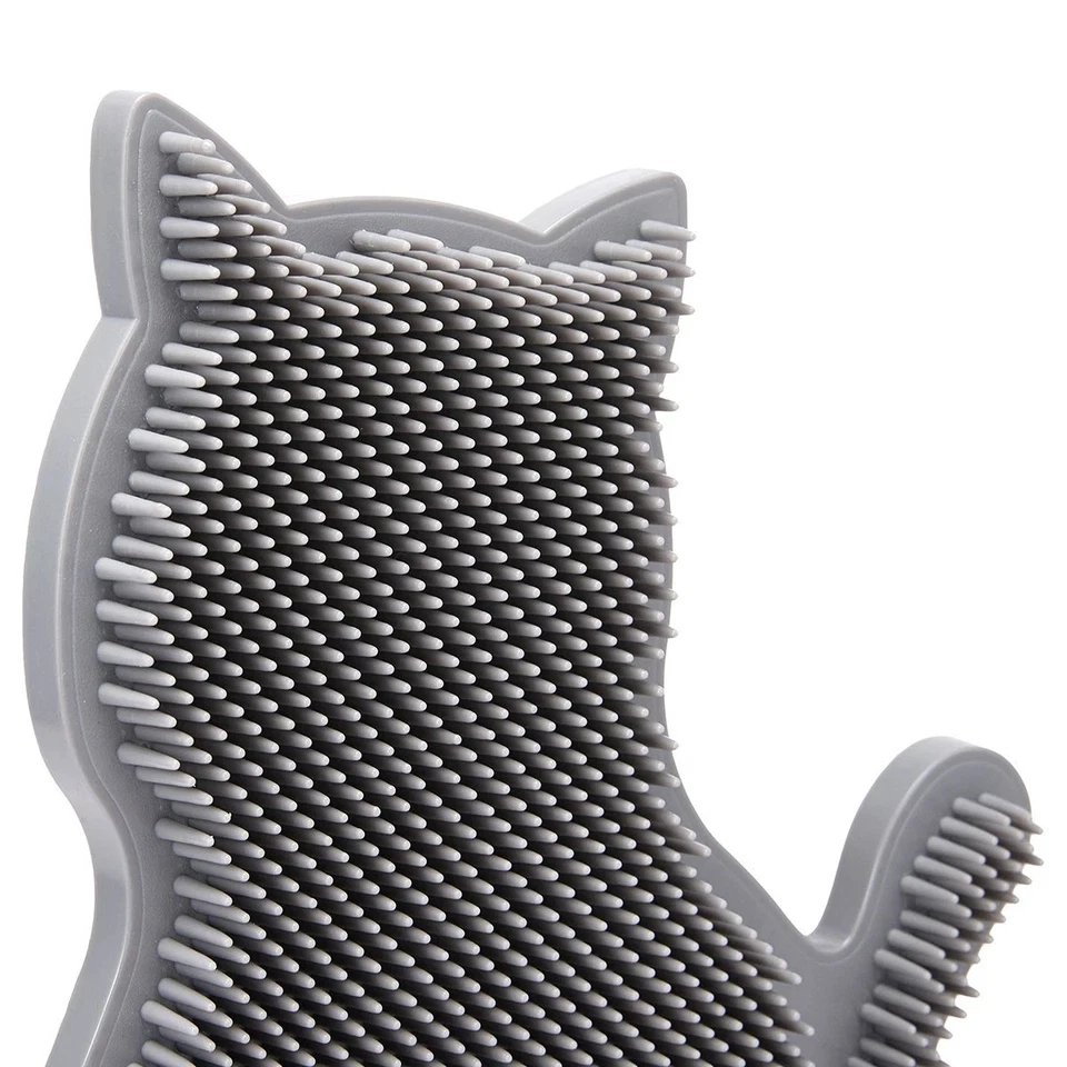 Cepillo de aseo debajo de la puerta autoarañazo para gatos con soporte para hierba gatera Foto 4 de 4