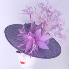 Fashion Feather Wedding Fascinator Women Formal Derby Headpiece Millinery Cap