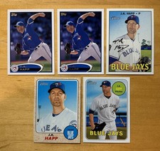 J.A. Happ Lot Of 5 Mix Brand Toronto Blue Jays NM-MT