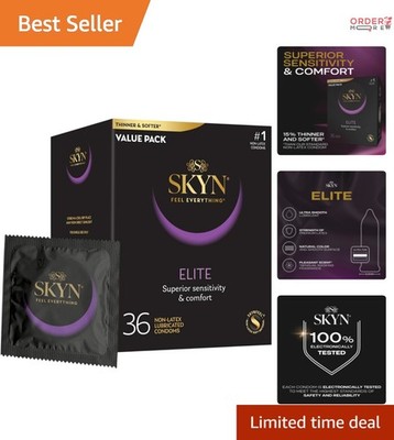 Latex-Free Condoms Ultra-Thin Sensitivity 36 Count Safe Pleasure