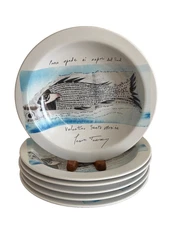 Limited Edition Buon Ricordo America 2000 Valentino Santa Monica Set of 6 Plates