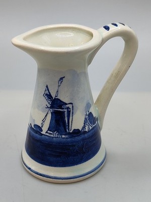 Hand-Painted Royal Delft Blauw Ware Pitcher  Made in Holland 2.75''H