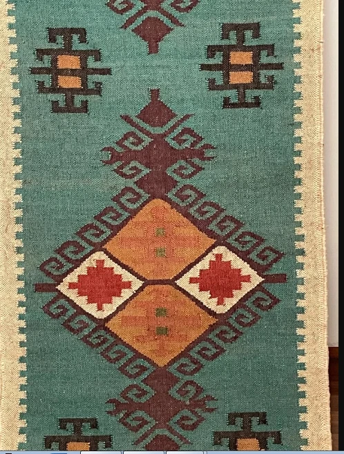 Teppich Indian Village Vintage Kelim Handgewebt Carpet Orientalisch... - Bild 2 von 4