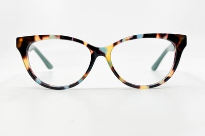 ZENNI Eyeglasses Frames Brown Teal Womens Round  18264