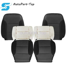 Driver / Passenger Bottom / Top Seat Cover Black / Foam For 2015-2019 GMC Sierra