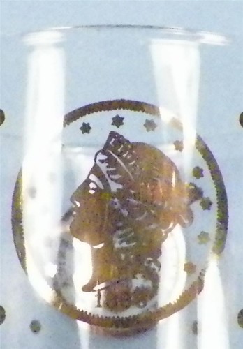 Libbey Coins 2 Tumblers 1 Highball Glass Rock Sharpe Gold Black Mid Century #1 - Picture 5 of 9
