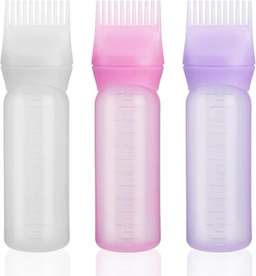 BESUCHE DEN PAEFIU-STORE PAEFIU 3 Stücke Haaröl Applikator, 170Ml Hair Oil Applicator Bottle Mit