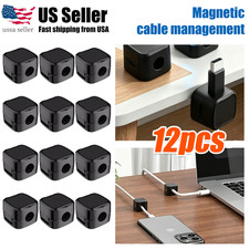12Pcs Cable Clips Self-Adhesive Cord Management Wire Holder Organizer Clamp NEW