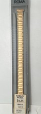 New HADLEY ROMA EXPANSION Ladies Watch Band GOLD 9-12mm Lug Curved Ends