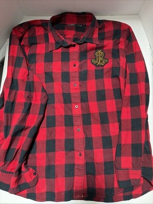 Lauren Ralph Lauren Bulffalo Plaid Shirt Womens  Flannel Logo Size XXL