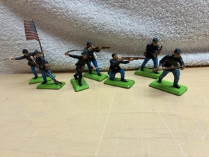 Vintage 1971 Britain Deetail Union Civil War Soldiers, 7 different poses England
