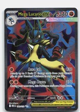 rare pokemon cards ex full art lucario M 55a/111 XY Furious Fists Holo Card Fighting Fighting Missile Jab (30) This attacks damage isnt affected by Resistance Mega Lucario ex - 228/193