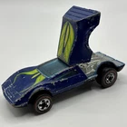 Hot Wheels Redline Buzz-Off Beetle Tampo 1969/1977 Blue - Made In Hong Kong