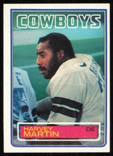1983 Topps #50 Harvey Martin Dallas Cowboys Card