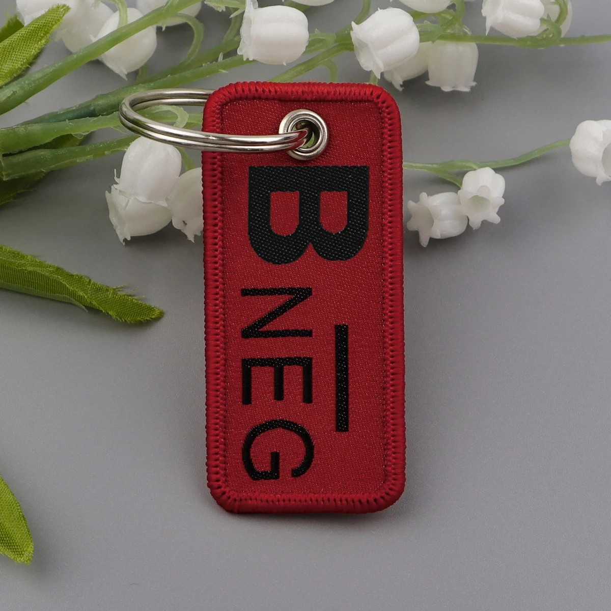 Blood Type Keychains A+B+AB+O+ Front POS Negative NEG Military ...