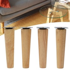 Set di 4 gambe tavolo in legno massello gamba divano gamba con cuscinetto protet
