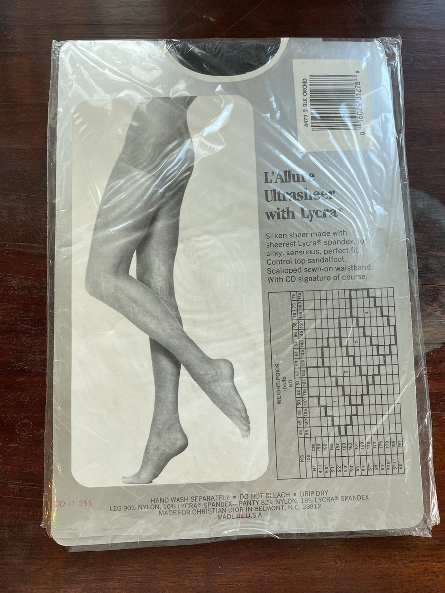 ウィル Vtg Christian Dior Pantyhose Sz 2 L'allure Control Top Ultra Sheer