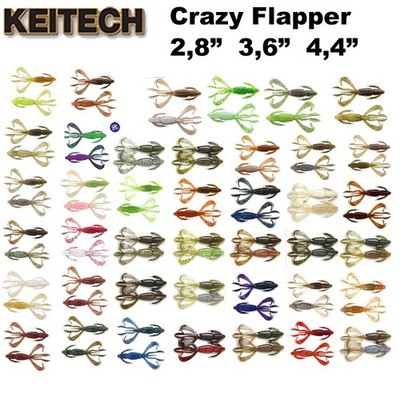 Keitech Crazy Flapper 2,8'' 3,6'' 4,4'' Krebs CreatureBait Barsch Zander Neue Farbe