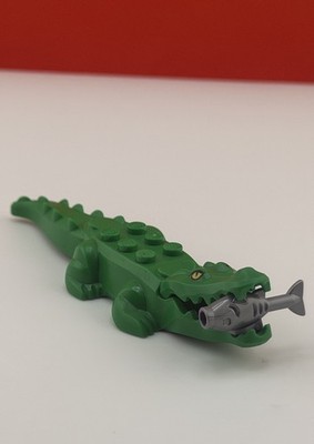 NEW LEGO CROCODILE & Fish minifig figure 60353 alligator large animal green