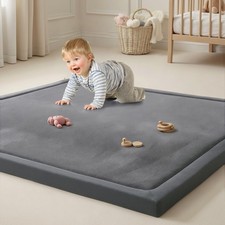 Ultra Soft 1.3" Thick Baby Play Mat for Floor, 79x79 Playpen Mat Elasti-Foam