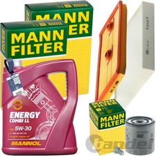 MANN INSPEKTIONSPAKET+5L MANNOL NRG 5W-30 ÖL passend für VW POLO 6R 1.2+1.4 TSI