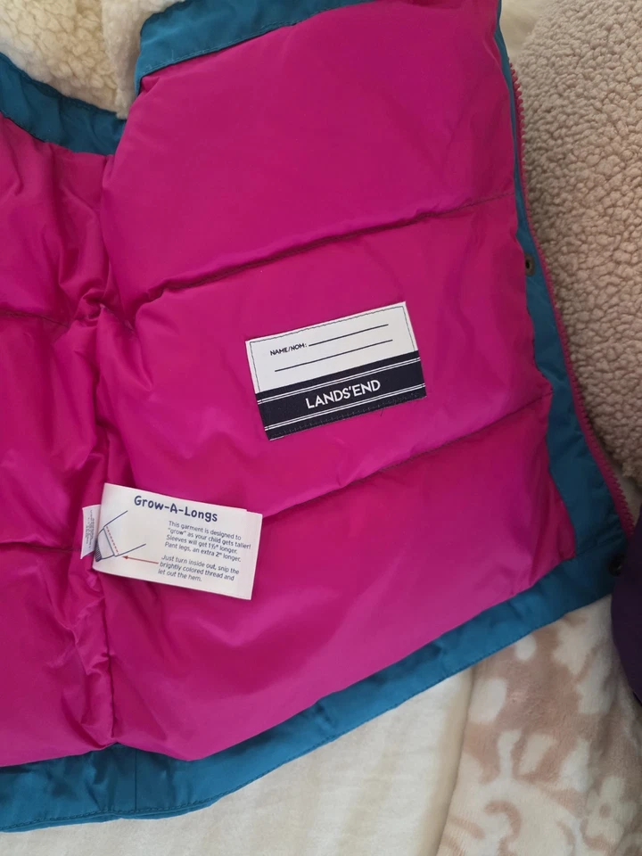 PARKA LANDS' END KIDS XL/16 KIDS EXPEDITION IMPERMEABLE INVIERNO PLUMÓN NUEVA CON ETIQUETAS Foto 3 de 4