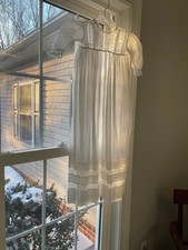 Antique Victorian Edwardian Baby Christening Gown Dress and Exquisite bonnet